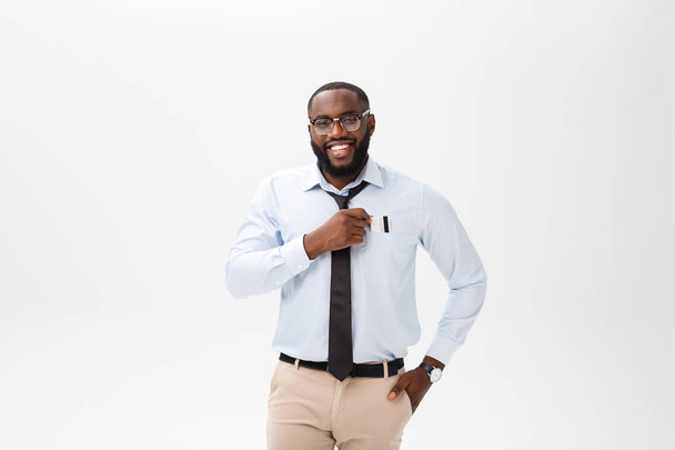 Headshot udany uśmiechający się wesoły Afryki amerykański biznesmen executive stylowe firma lider - Zdjęcie, obraz