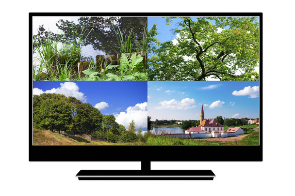 moderner LCD-Fernseher mit einem hellen, schönen Bild - Foto, Bild