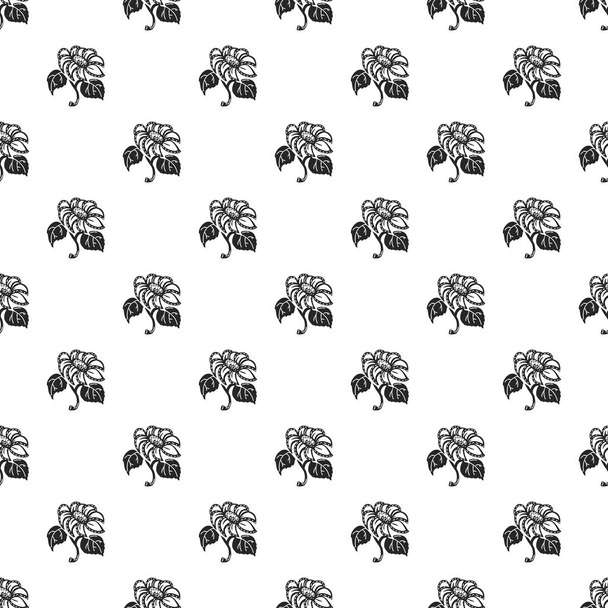 Garden sunflower pattern seamless - Вектор,изображение