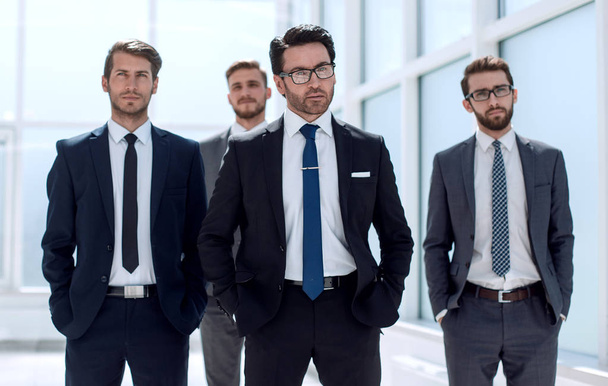 group of business people standing in the office - Фото, изображение