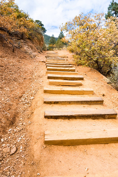 extreme nature trail with steep mountain incline for advanced hikers. - Photo, Image
