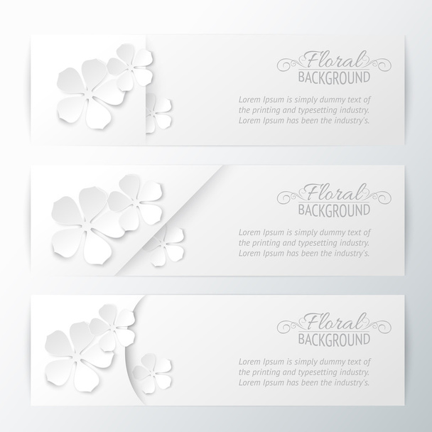 Set of three banners - Vector, Image