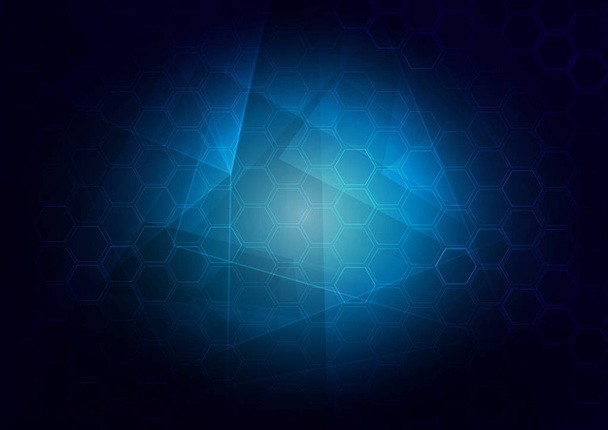 abstract vector technology  grid and hexagon concept technology . illustration vector design - Vector, Image