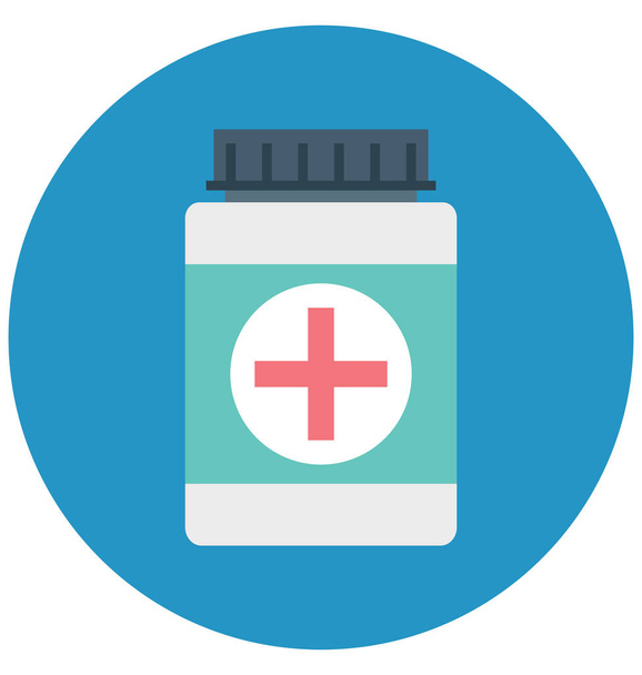 medicine bottle, medicine jar, Isolated Vector icon that can be easily modified or edit  - Vector, Imagen