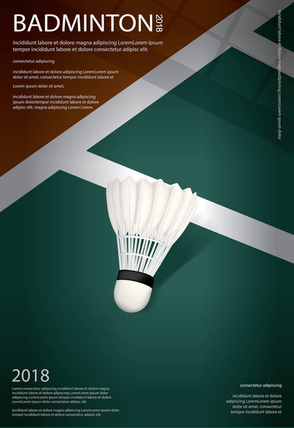 Affiche du Championnat de Badminton Illustration vectorielle - Vecteur, image