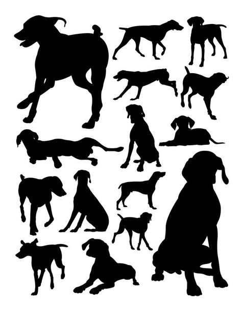 German shorthaired pointer dog animal silhouette. Good use for symbol, logo, web icon, mascot, sign, or any design you want. - Vector, Image