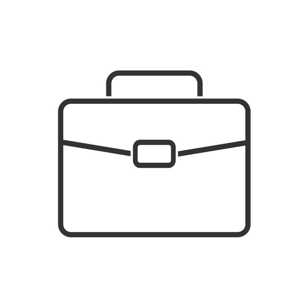 Briefcase line icon on a white background. Vector illustration - Vector, Imagen