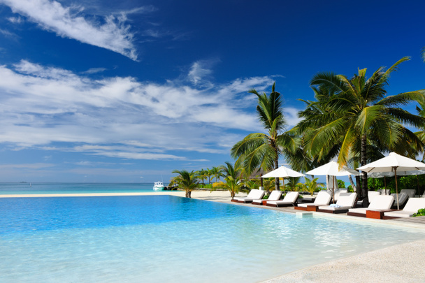 Luxe tropisch zwembad - Foto, afbeelding