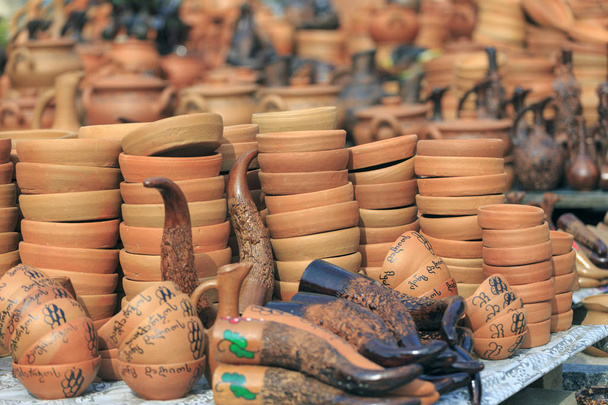 Many homemades of clay products - Foto, Bild