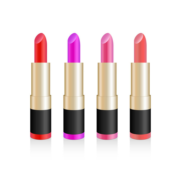 Set of color lipsticks - Vector, Imagen