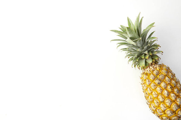 Fresh tropical ripe pineapple fruit isolated on white background - Foto, immagini