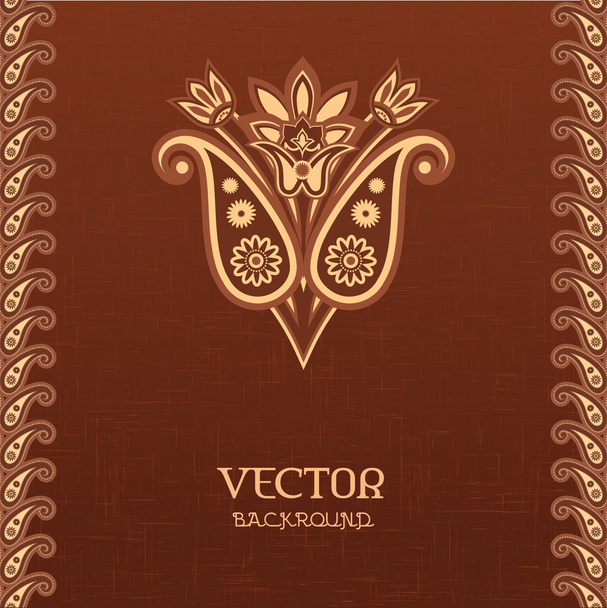 Ethnic flower background - Vector, Imagen