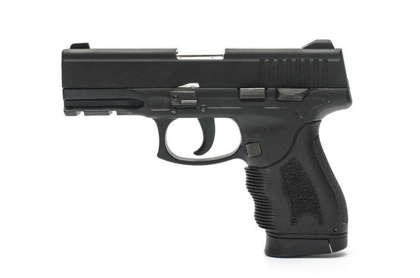 μαύρο αυτόματο πιστόλι, handgu - Φωτογραφία, εικόνα