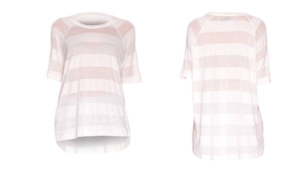 Camisa a rayas sobre fondo blanco
 - Foto, imagen