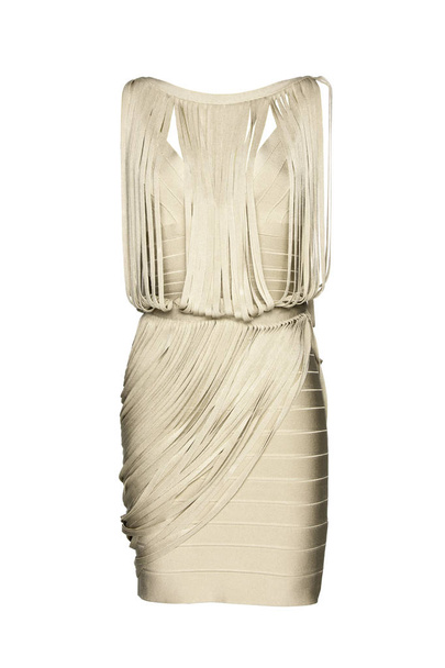 pezsgő színű ruha, fehér alapon - Fotó, kép