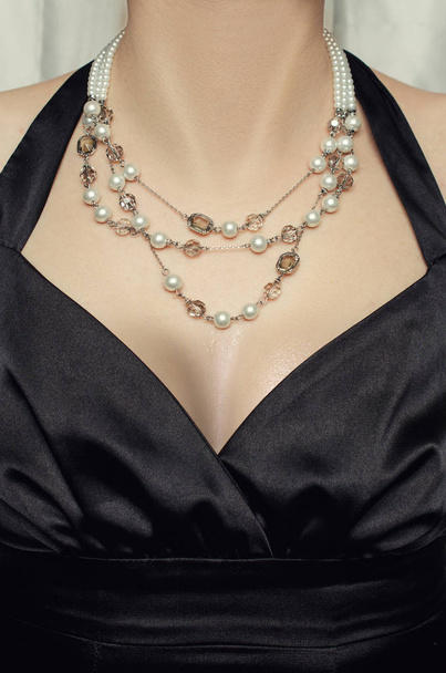 necklace on the neck - Photo, Image