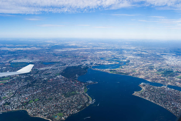 Perth Paisaje de la ciudad desde el avión
 - Foto, imagen