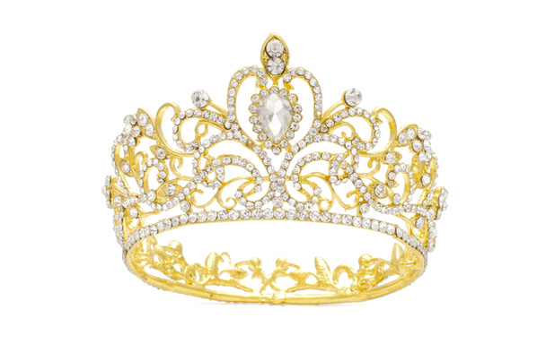 kulta kruunu timantteja eristetty valkoinen
 - Valokuva, kuva