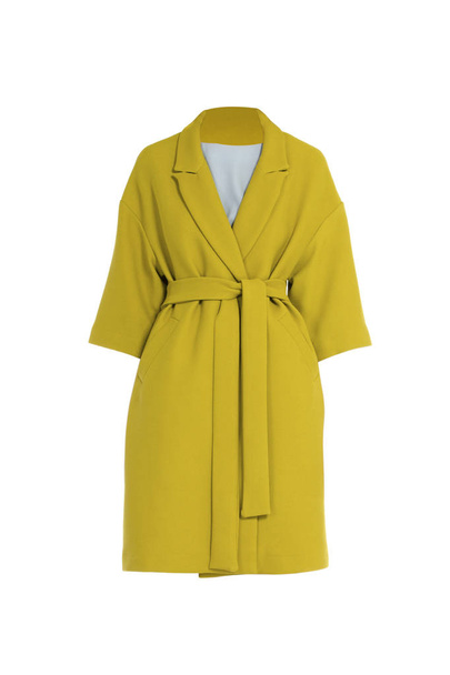 žlutý kabát izolovaných na bílém - Fotografie, Obrázek