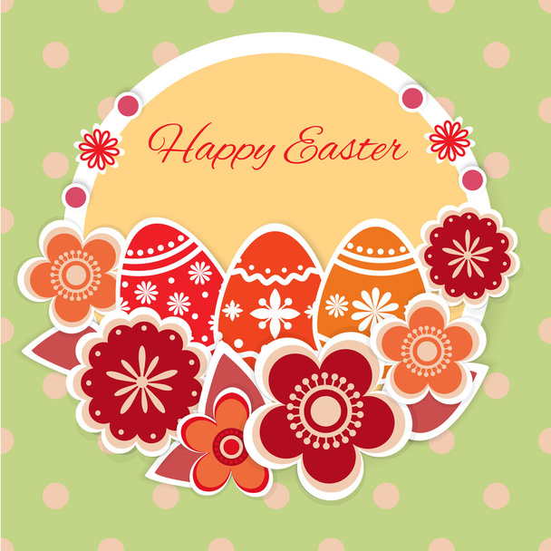 Easter greeting card. Vector illustration. - Vector, Image