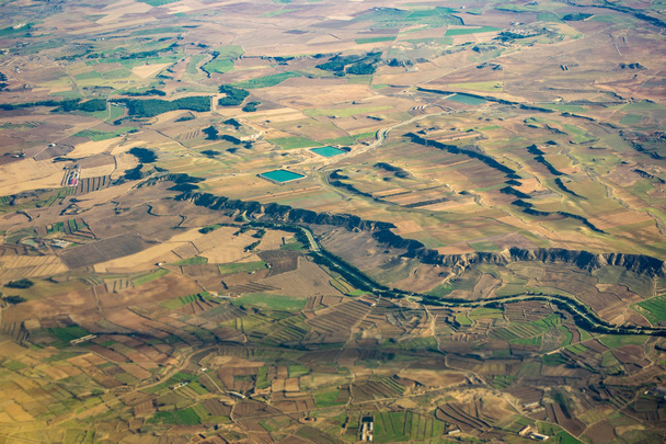 Landscape from the plane Aragon Sky - 写真・画像