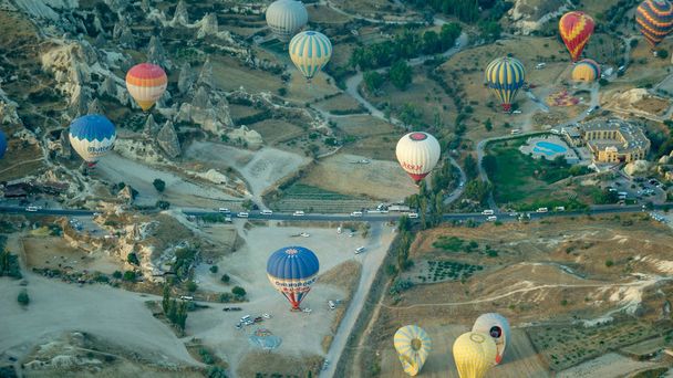 Τουρκία Καππαδοκία μπαλόνια πτήσης - Φωτογραφία, εικόνα