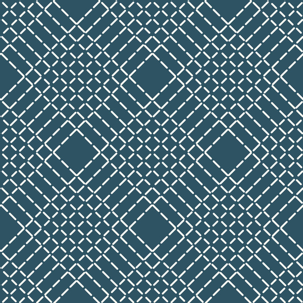 Streszczenie geometryczny wzór z linii, rombami tło wektor. Niebiesko biały tekstury - Wektor, obraz