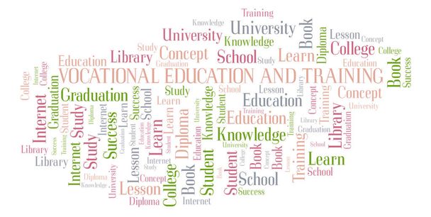Vocational Education And Training word cloud, wordcloud made with text only. - Photo, Image