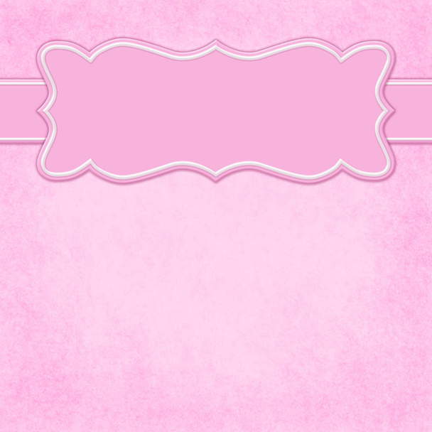 Pink and white background with header banner with copy space for your message - Photo, Image