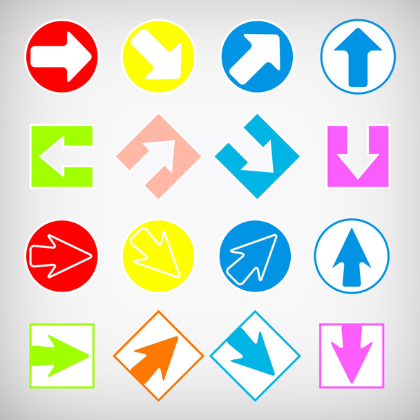 Signo de flecha icono conjunto - Vector, imagen