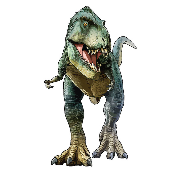 Мультфільм Векторна ілюстрація ходьби T-Rex
 - Вектор, зображення