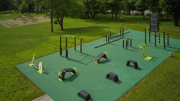sports ground top view, sports lifestyle concept. - Foto, afbeelding