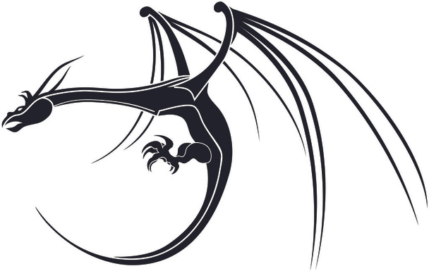 Dragones - Tribal - Símbolo
 - Vector, Imagen