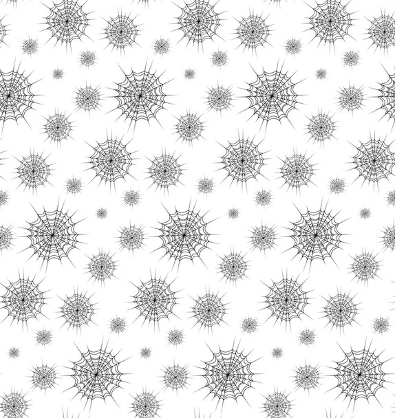 веб-безшовний візерунок павутини ізольований на білому тлі
 - Вектор, зображення