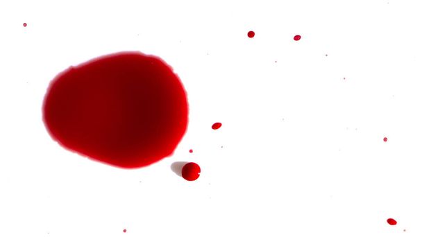 gotas de sangre roja sobre papel blanco
 - Foto, Imagen
