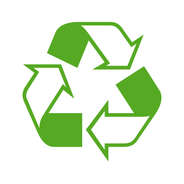 Recycle symbool met een witte achtergrond afbeelding - Foto, afbeelding