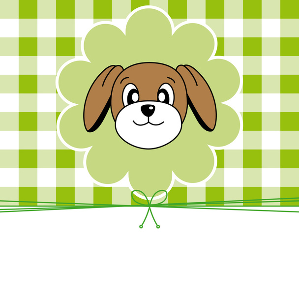 Animal card. Dog - Vektor, Bild