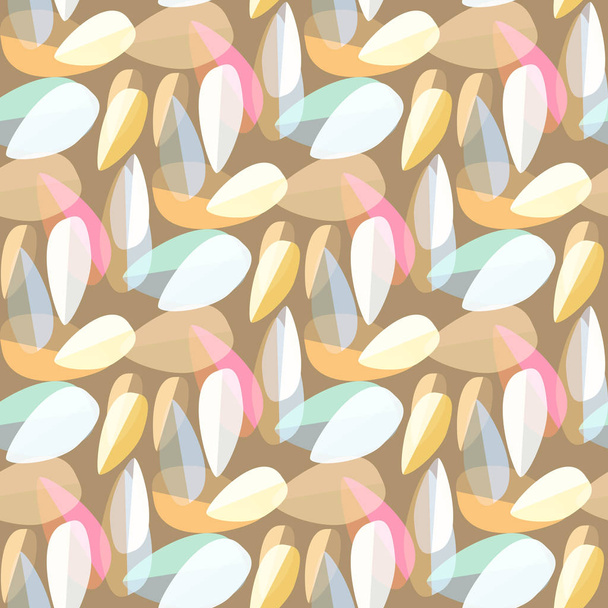 Multicolored leaves on a bright background seamless pattern. - Vector, Image