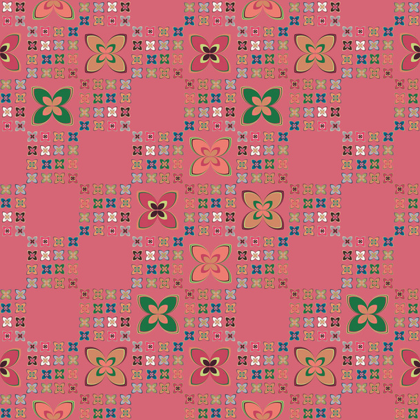 New simple seamless pattern with flowers for background - Вектор, зображення