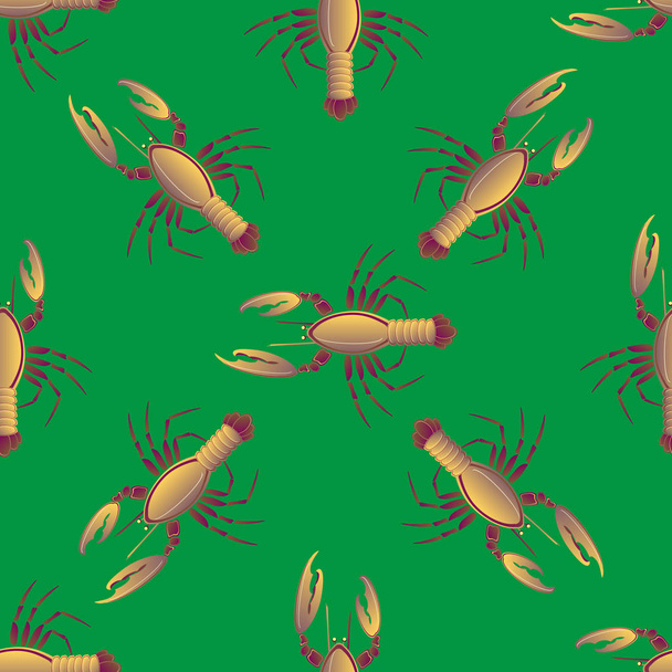 Літній фон з омарами, Векторні ілюстрації
  - Вектор, зображення