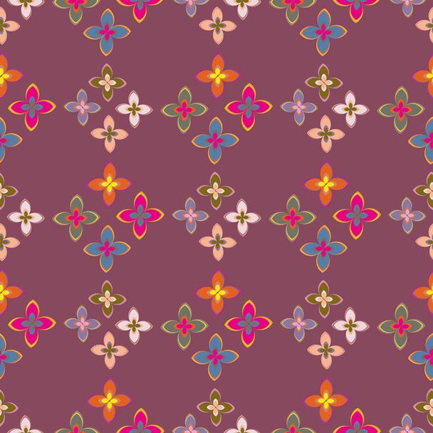 New simple abstract geometric seamless pattern with flowers for background - Vecteur, image