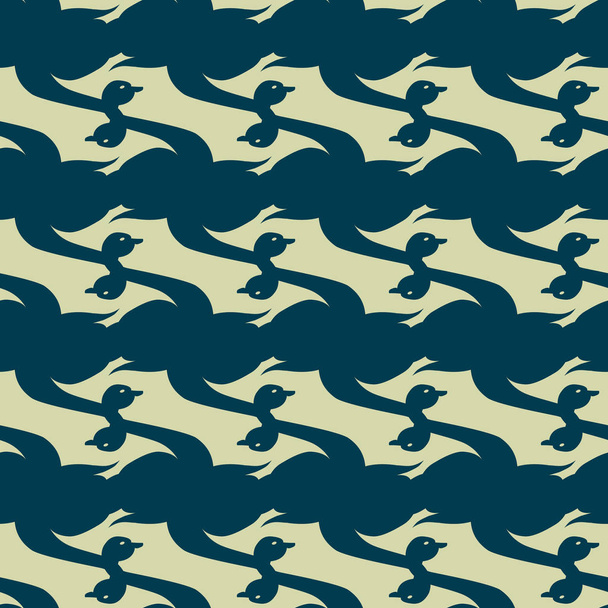 Swans colorful bright seamless pattern - Vector, Image