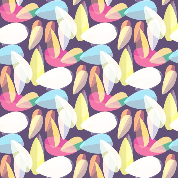 Multicolored leaves on a bright background seamless pattern. - Vector, Image