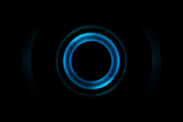 Abstract light blue ring with sound waves oscillating background - Photo, Image