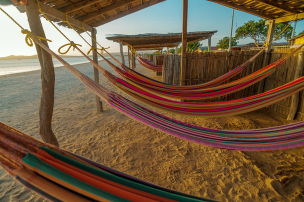 kleurrijke strand hangmatten - Foto, afbeelding