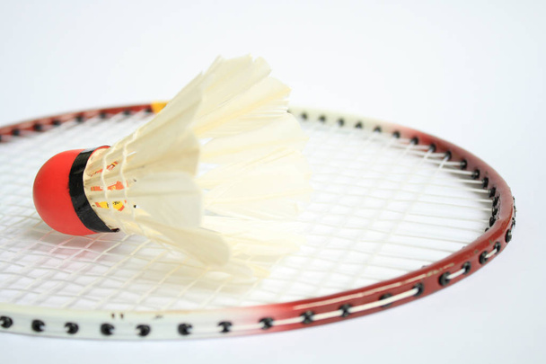 Raquette de badminton avec balle
 - Photo, image