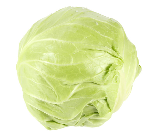 green cabbage isolated on white background. healthy food - Fotografie, Obrázek