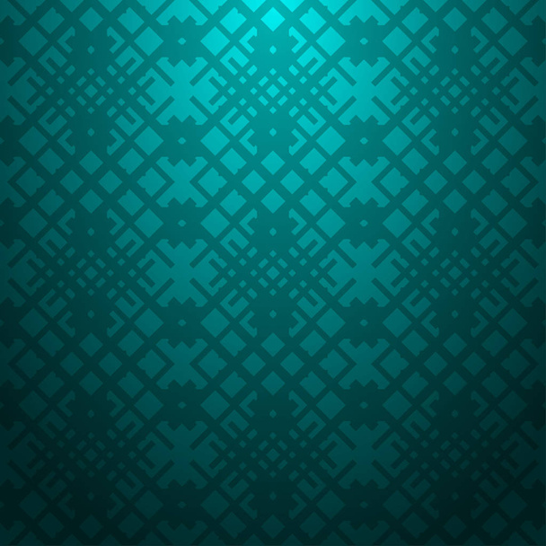 Cyan abstract background, striped textured geometric seamless pattern - Вектор, зображення