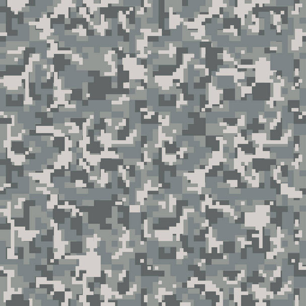 Patrón sin costuras de camuflaje de píxeles grises digitales para su diseño. Ropa del ejército de EE.UU. Camo militar. Textura vectorial
 - Vector, imagen