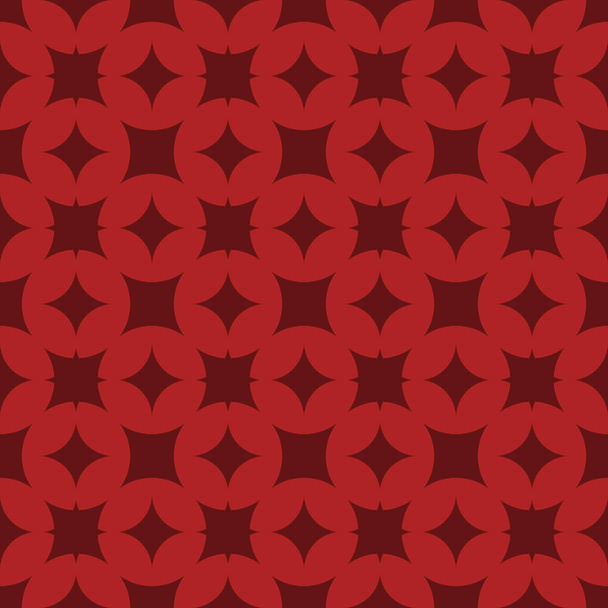 Vector Red seamless pattern on dark red background. Modern stylish texture. Repeating geometric tracery. Contemporary graphic design.  - Διάνυσμα, εικόνα
